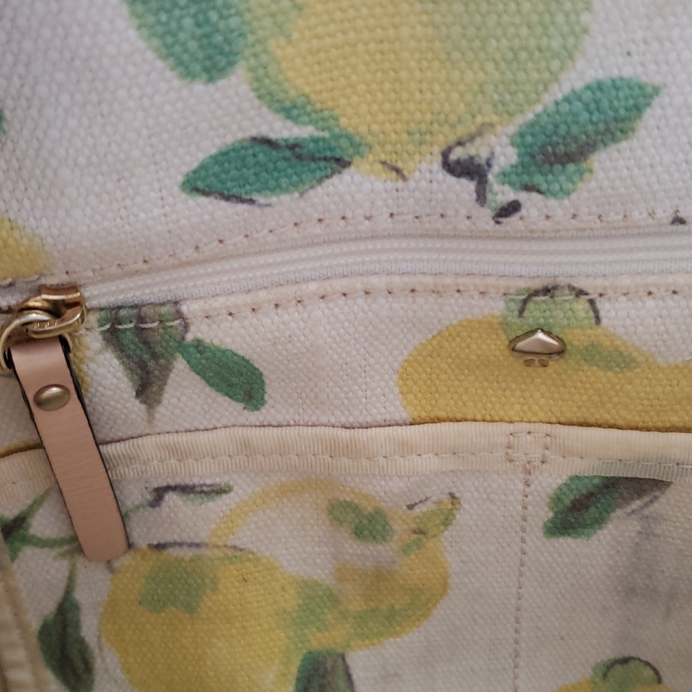 Kate Spade 💥RARE💥 Capri Espadrille Painterly Lemon Satchel Crossbody EUC #130 - Picture 10 of 12